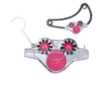 Générique Bike Chain Cleaner, Cycling Chain Washer, 5.35 inches Compact Tool with Pink Brush, High-Performance Scrubber for Road Gravel Trail Commuting Use Or While Traveling, Clear