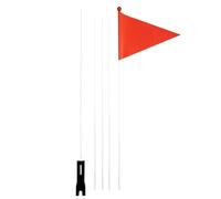 Générique Bike Flag with Pole | 2. Adjustable Safety Flag for Bicycles | High Visibility Fiberglass Flagpole Forsz Outdoor Cycling | Tear-Resistant Waterproof Rear Mount Banner Kids & Adults, 1 Set