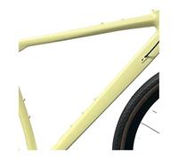 Générique Bike Frame Thru Axle S/M/L Bicycle Frameset with Aluminum Alloy Front Fork Road Maximum Tire Volume 700x40C(Khaki with Logo,505mm(173-185cm))