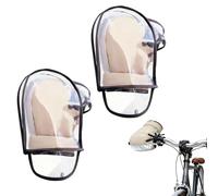 Générique Bike Handlebar Mittens - 9.84 inch Waterproof Gloves, Fleece Lined | Thermal Cold Weather Bicycle Handlebar Covers for Mountain Road Electric Folding Bike Scooter Cycling Winter Commuting