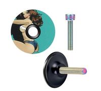 Générique Bike Headset Cap - Road Bike Stem Cap Cover with Bolts, 1/8 inch Aluminum Alloy Bicycle Front Fork Top Cover for Mountain Road Bikes