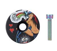 Générique Bike Headset Cap - Road Bike Stem Cap Cover with Bolts, 1/8 inch Aluminum Alloy Bicycle Front Fork Top Cover for Mountain Road Bikes