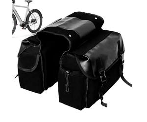 Générique Bike Saddle Bag | Waterproof Canvas Organizer | Motorcycle Side Bag | for Motorbike Bicycle Scooter Biking Touring Commuting Travel Road Trip Storage | Large Capacity Outdoor Cycling Gear