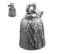 Générique Biker Bell Classic Riding Bells, Motorcycle Bell Accessories with Angel Wings Design, Adorable Bikers Present Accessory, Good Luck Ridings and Key Chain for Motorcyclists