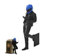 Générique Biker Reader Bookshelf Decor - Cool Biker Figurine | Bookish Favors Statue, for Motorcycle Enthusiasts Book Lovers Readers Bookworms Husband Dad Men