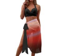 Générique Bikini Femme, Ensemble Trois Pièces pour Femme Jupe De Bikini Fendue Dégradée