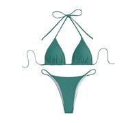 Générique Bikini Push Up, Maillot De Bain Femme 2 Pieces Push Up, Maillot De Bain Deux PièCes Taille Haute pour Femme avec NœUd