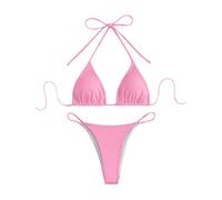 Générique Bikini Push Up, Maillot De Bain Femme 2 Pieces Push Up, Maillot De Bain Deux PièCes Taille Haute pour Femme avec NœUd