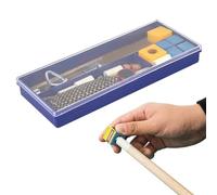 Générique Billiard Pool Cue Tip Repair Kit - Cue Clamp, Replacement Tips, Shaper, Sandpaper & Chalk Cubes, Complete Stick Maintenance Tool Set for Home & Club Use
