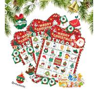 Générique Bingo de Noël | Jeux Familiaux pour Adultes Pendant Les Fêtes | Jeu Interactif Activités Amusantes pour Rassemblements de Fêtes Débutant Salle de Classe Carnaval Festival Voyage Famille