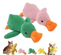 Générique Biovet MD Duck Toy, Quacko Calming Duck Toy, Cute No Stuffing Quacking Ducks for Indoor, Chew-Resistant & Machine-Washable, for Dogs (Pink+Green,Large)