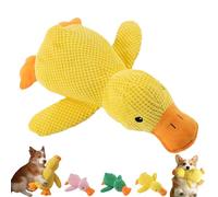 Générique Biovet MD Duck Toy, Quacko Calming Duck Toy, Cute No Stuffing Quacking Ducks for Indoor, Chew-Resistant & Machine-Washable, for Dogs (Yellow,Small)