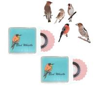 Générique Bird Attracting Chirping Toy, 5pcs Colors Birds Whistle, Oral Stunts Tricks Gag Tweeting Noisemaker Toys (Pink)