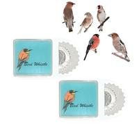 Générique Bird Attracting Chirping Toy, 5pcs Colors Birds Whistle, Oral Stunts Tricks Gag Tweeting Noisemaker Toys (White)