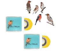 Générique Bird Attracting Chirping Toy, 5pcs Colors Birds Whistle, Oral Stunts Tricks Gag Tweeting Noisemaker Toys (Yellow)