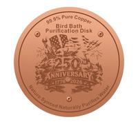 Générique Bird Bath Copper Disk | 3.94 inch Diameter Weather-Resistant Panel | Self-Cleaning Design Keeps Water Fresh Year-Round Outdoor Bird Bath Copper Disk | for Homeowners Gardeners Professionals