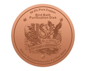 Générique Bird Bath Copper Disk | 3.94 inch Diameter Weather-Resistant Panel | Self-Cleaning Design Keeps Water Fresh Year-Round Outdoor Bird Bath Copper Disk | for Homeowners Gardeners Professionals