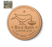Générique Bird Bath Copper Disk, 99.99% Pure Copper Bird Bath Cleaning Disk, All-Season, Reduces Cleaning Frequency, with Triple-Point Support, for Outdoor Birdbath Bowl Garden Fountain (B)
