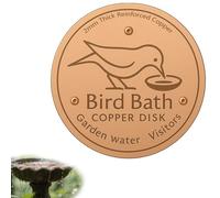Générique Bird Bath Copper Disk, Bird Bath Cleaner Disk Reduce Cleaning Frequency & Keep Water Clean, Physical Clean Water, for Patio Fountain Garden Bowl Lawn All-Season (1pcs)