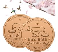 Générique Bird Bath Copper Disk - Bird Bath Copper Disk for All Seasons, Pure Coppers Physical Water Purification, for Outdoor Birds Baths, Bowl and Garden Fountain (2PCS-B)
