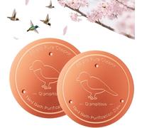 Générique Bird Bath Copper Disk - Bird Bath Copper Disk for All Seasons, Pure Coppers Physical Water Purification, for Outdoor Birds Baths, Bowl and Garden Fountain (2PCS-C)