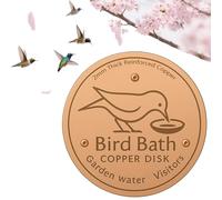 Générique Bird Bath Copper Disk - Bird Bath Copper Disk for All Seasons, Pure Coppers Physical Water Purification, for Outdoor Birds Baths, Bowl and Garden Fountain (Style-B)