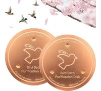 Générique Bird Bath Copper Disk - Bird Bath Copper Disk for All Seasons, Pure Coppers Physical Water Purification, for Outdoor Birds Baths, Bowl and Garden Fountain (2PCS-A)