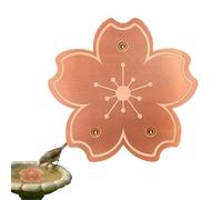 Générique Bird Bath Copper Disk, Copper Purification Cleaner, 3.94x3.94in Triple Point Support, All Season Birdbath Plate, Authentic Rust Resistant for Patio, Yard, Garden, Park, Nature Landscaping