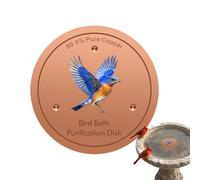 Générique Bird Bath Copper Disk, Copper Purification Disk for Bird Bath | Keeps Water Fresh Year-Round, Triple-Point Support Purification Plate for Birdbaths Fountains All-Season Cleaning