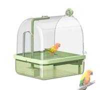Générique Bird Bath for Cage - Indoor Bird Bath, Stand Bathtub Perch with 2 Shower Modes, Automatic Chew-Proof Playground for Aviary Indoor Travel Show Breeding, Pet Accessories Use