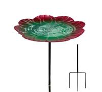 Générique Bird Bath for Outside - Standing Bird Bath, Iron Water Feeder, Outdoor Chick Feeding Bowl Weather Resistant Yard Art for Garden Patio Balcony Pond Ground Backyard Lawn Landscape Park