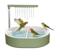 Générique Bird Bath Pool, Automatic Parrot Shower Kit, Water Circulation System with Quiet, Cage Bath Accessory, Pet Bathing Tub with Clear Design, Avian Care Equipment for Finches