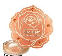 Générique Bird Bath Purification Copper - Bird Baths Maintenance Copper, Weatherproof Physical Safe Panel with Algae Control, Outdoor Birds Bath Cleaner, Garden Water Accessory for Backyard Courtyard