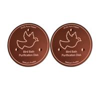 Générique Bird Bath Purification Disk 2 Pieces - Copper Cleaning Disk | Triple-Point Support Purifier Plate for Outdoor Garden Backyard Hummingbird