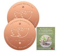 Générique Bird Bath Purification Disk, 2 Pieces Copper Plate, Anti Slip Water Cleaning Tray, Triple Point Support Design, Standard Size for Garden, Park, Landscape, Outdoor Pond, Wildlife Attraction