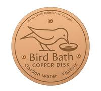 Générique Bird Bath Purification Disk, Bird Bath Copper Disk, 99.99% Pure Copper Cleaning Disks, Reduces Cleaning Frequency, Triple-Point Support, for Outdoor Garden Birdbaths Bowl (1 PCS)