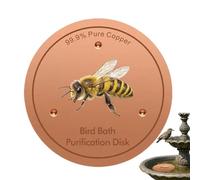Générique Bird Bath Purification Disk - Metal 10x10cm | Bee Pattern Birdbath Cleaner | Metal Bird Bath Purification Disk for Outdoor Garden Deck Patio Bowl Fountain