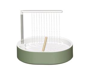 Générique Bird Cage Bath - Shower for Grooming | 26-Hole Automatic Flowing Bowl with Electric Pump Action & Recirculating Water Basin for Parrot, Cockatiel, Parakeet and Smaller Budgies