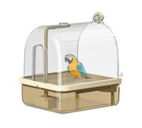 Générique Bird Cage, Bird Bath Stand, 8.86x7.87x10.24 inches Bathtub Perch with 2 Modes Automatic Chew-Proof Playground, Birds Shower Breeding for Aviary Indoor and Travel Show Use