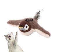 Générique Bird Cat Toy Flapping, Plush Sparrow Simulation, USB Rechargeable Chirping Toy, Sturdy Interactive Cat Teaser for Play and Exercise, 9.06x7.09x4.72 inches