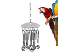 Générique Bird Chew Toy, Parrot Spoon Ring, 12.99x4.13in Stainless Steel Scoops, Portable Gnawing Design, Noise-Making Hanging Toys for Conures, Cockatoos, Budgies, Lovebird, Finches