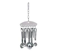 Générique Bird Chew Toy, Stainless Steel Ring, 12.99x4.13in Parrot Spoon Scoops, Authentic Gnawing Design, Noise-Making Enrichment Cage Play for Conures, Cockatoos, Budgies, Lovebirds