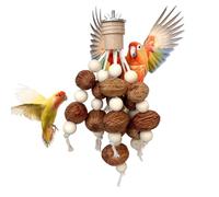 Générique Bird Chewing Activity Set - Parrot Beak Conditioning Toys, Grinding Support with Enrichment, Natural Materials, Cage Play Accessories, Bird Trainer for Promoting Healthy Beak Maintenance