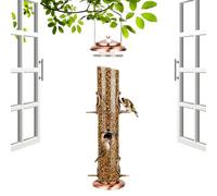 Générique Bird Feeders for Outdoors | Small Tube Clear Weatherproof Gardening Supplies,Tube Bird Feeder - for Patio Garden Outdoor Inside Home Viewing Feeding Food Water Pet Aviary Finch Parrots