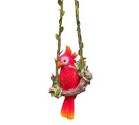 Générique Bird Garden Ornament, Realistic Parrot Statue Decor, Tropical Outdoor Yard Figurine Design, 3.74x1.57x5.51 inches Patio Lawn Art Piece for Porch Backyard Decorative Accent