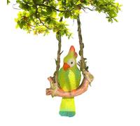 Générique Bird Garden Ornament, Realistic Parrot Statue Decor, Tropical Outdoor Yard Figurine Design, 3.74x1.57x5.51 inches Patio Lawn Art Piece for Porch Backyard Decorative Accent