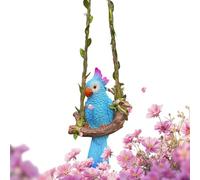 Générique Bird Garden Ornament, Realistic Parrot Statue Decor, Tropical Outdoor Yard Figurine Design, 3.74x1.57x5.51 inches Patio Lawn Art Piece for Porch Backyard Decorative Accent