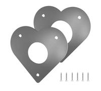 Générique Bird House Hole Protector, Nesting Box Entrance Guard, Woodpecker-Resistant Flight Panel with Mounting Screws, Durable Metal Shield for Park, Garden Birdhouses