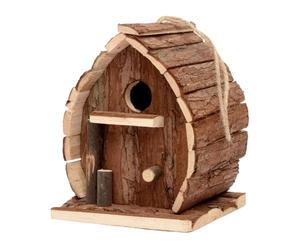 Générique Bird House Outside, Wooden Nest Box, Decorative Bird Feeder with Rustic Design, Outdoor Shelter with Easy Mounting, Garden Accessory, Home Use for Balcony Tree Patio Backyard Window