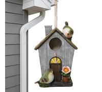 Générique Bird House - Resin 20x13.7x10cm | Windproof Hummingbird Resting Shelter | Birdhouse for Nesting and Resting for Indoor Outdoor Home Garden Sleeping and Play Any Bird-Friendly Outdoor Area.